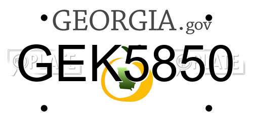 GEK5850 Georgia License Plate