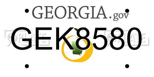 GEK8580 Georgia License Plate