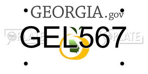 GEL567 Georgia License Plate