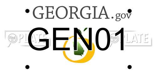 GEN01 Georgia License Plate