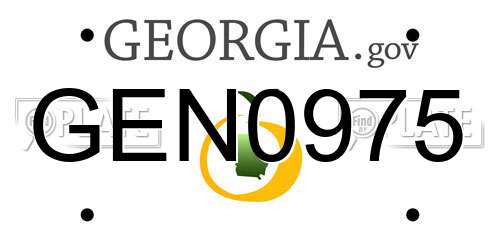 GEN0975 Georgia License Plate
