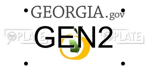 GEN2 Georgia License Plate