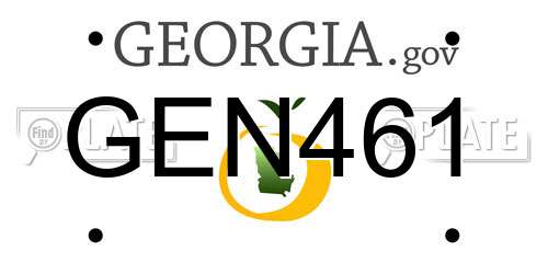 GEN461 Georgia License Plate