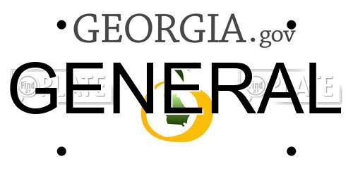 GENERAL Georgia License Plate