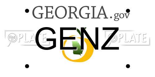 GENZ Georgia License Plate