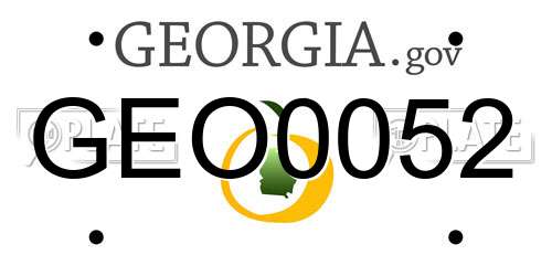 GEO0052 Georgia License Plate