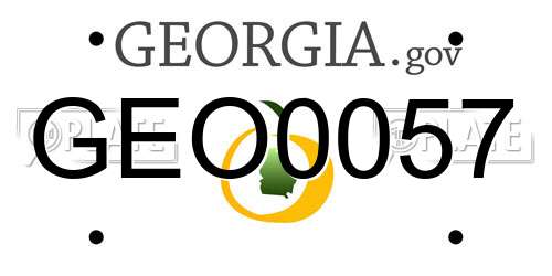 GEO0057 Georgia License Plate