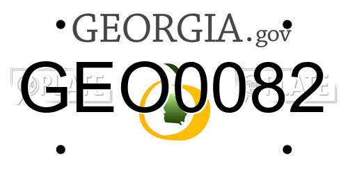 GEO0082 Georgia License Plate