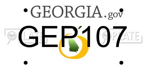GEP107 Georgia License Plate