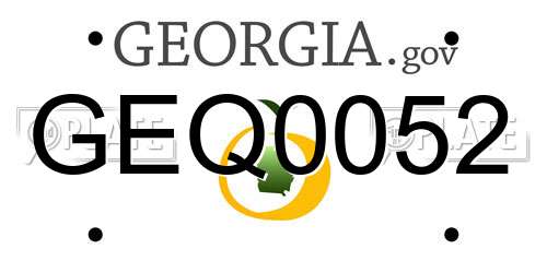GEQ0052 Georgia License Plate