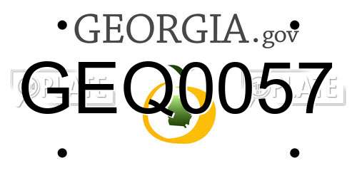 GEQ0057 Georgia License Plate