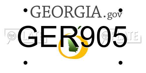 GER905 Georgia License Plate