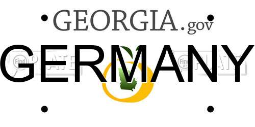 GERMANY Georgia License Plate
