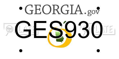 GES930 Georgia License Plate