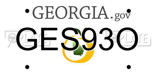 GES93O Georgia License Plate
