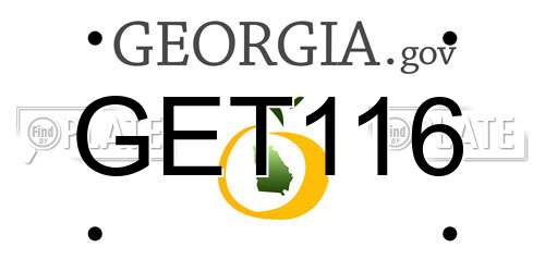 GET116 Georgia License Plate