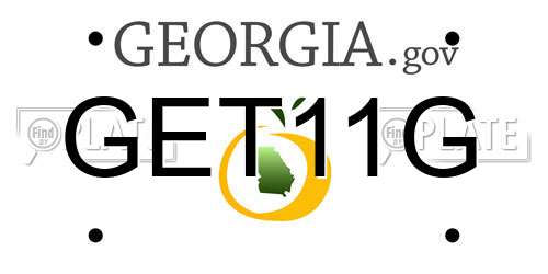GET11G Georgia License Plate