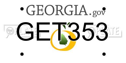 GET353 Georgia License Plate