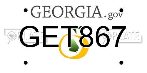 GET867 Georgia License Plate