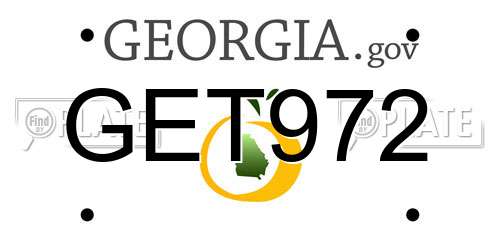 GET972 Georgia License Plate