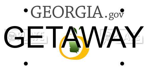 GETAWAY Georgia License Plate