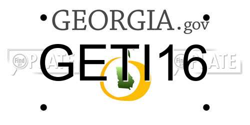 GETI16 Georgia License Plate