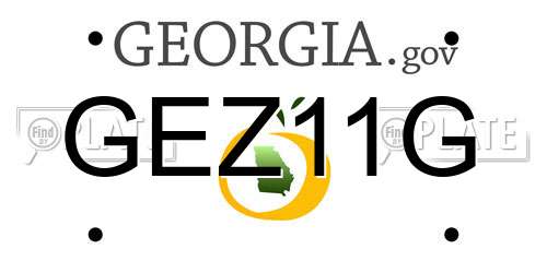 GEZ11G Georgia License Plate