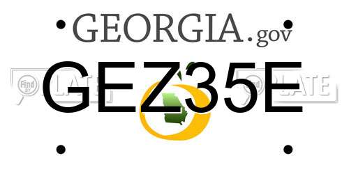 GEZ35E Georgia License Plate