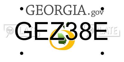 GEZ38E Georgia License Plate
