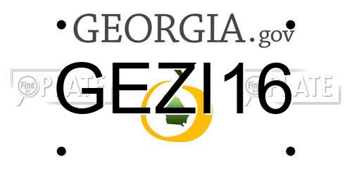 GEZI16 Georgia License Plate