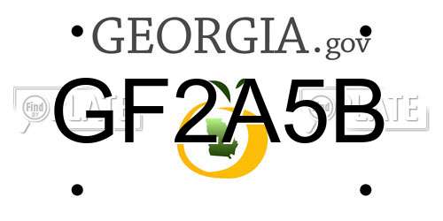 GF2A5B Georgia License Plate