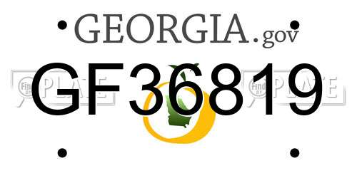 GF36819 Georgia License Plate