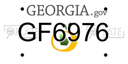 GF6976 Georgia License Plate
