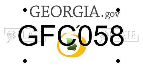GFC058 Georgia License Plate