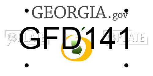 GFD141 Georgia License Plate