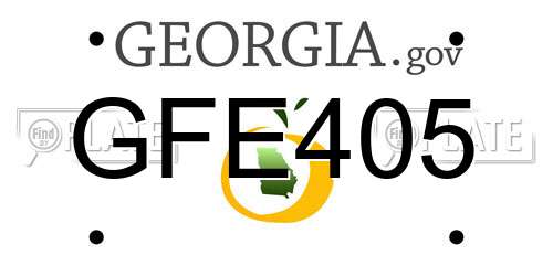 GFE405 Georgia License Plate