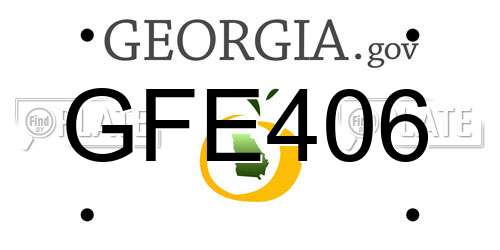GFE406 Georgia License Plate