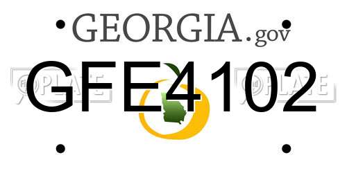 GFE4102 Georgia License Plate