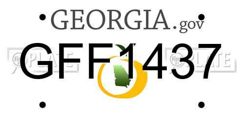 GFF1437 Georgia License Plate