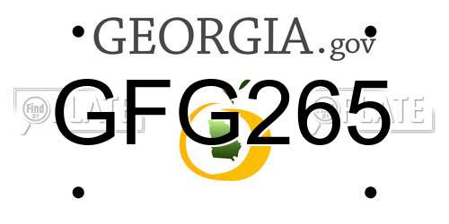 GFG265 Georgia License Plate