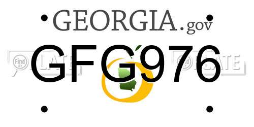 GFG976 Georgia License Plate