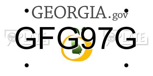 GFG97G Georgia License Plate