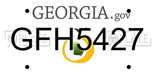 GFH5427 Georgia License Plate