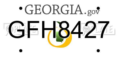 GFH8427 Georgia License Plate
