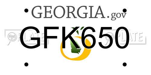 GFK650 Georgia License Plate