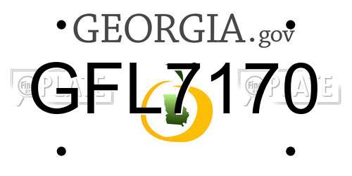GFL7170 Georgia License Plate