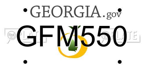 GFM550 Georgia License Plate