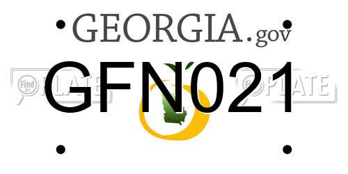 GFN021 Georgia License Plate