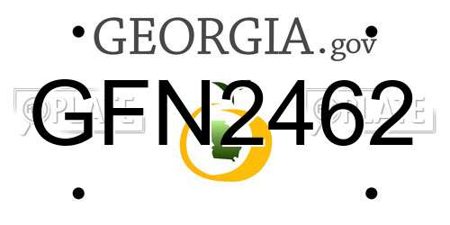 GFN2462 Georgia License Plate