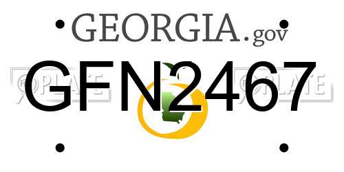 GFN2467 Georgia License Plate